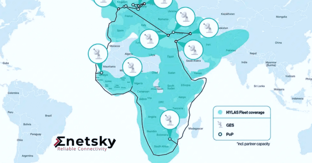 SAT satellite network provides internet coverage over much of africa